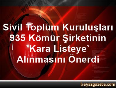 Sivil Toplum Kuruluslari 935 Komur Sirketinin Kara Listeye Alinmasini Onerdi Istanbul